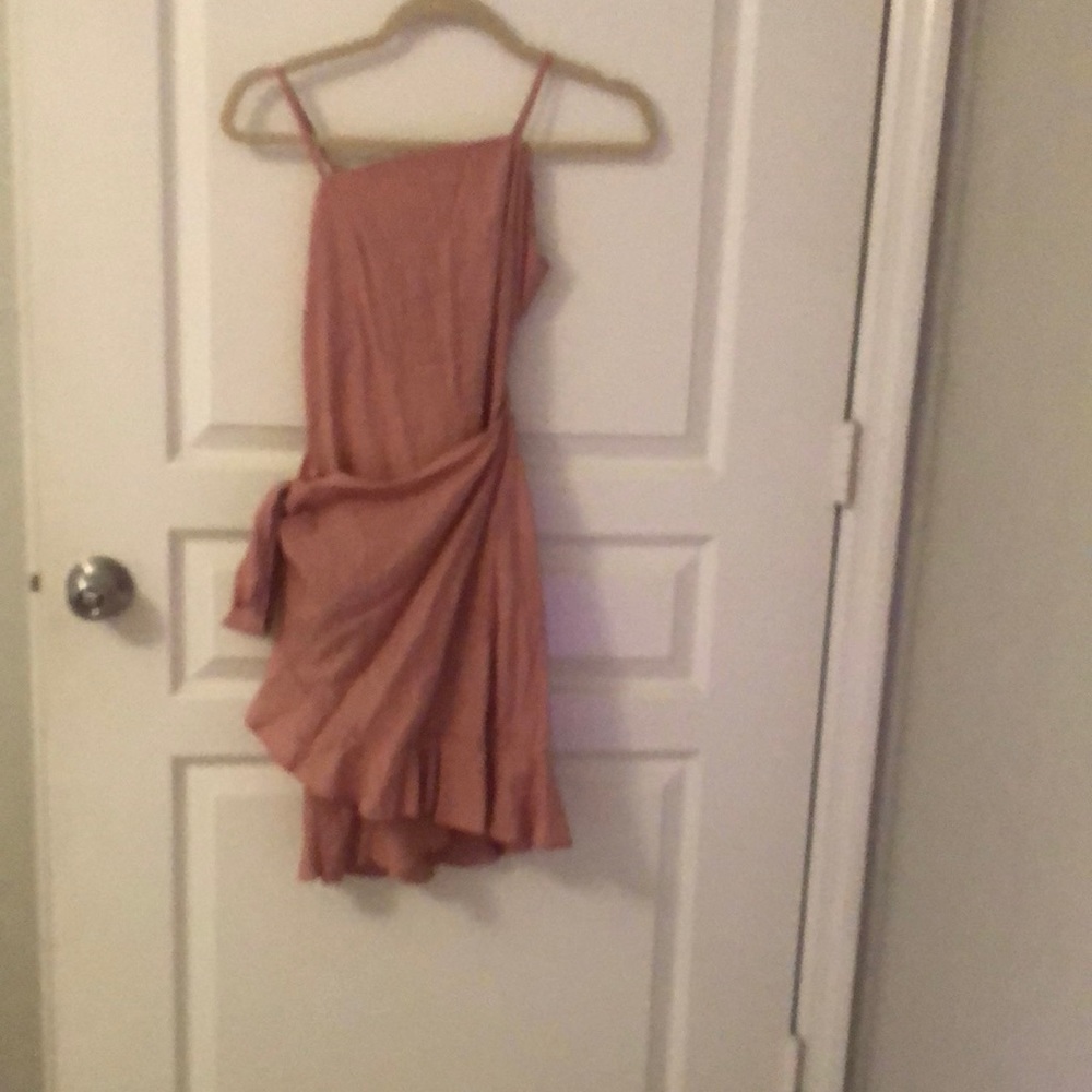 Light pink wrap dress